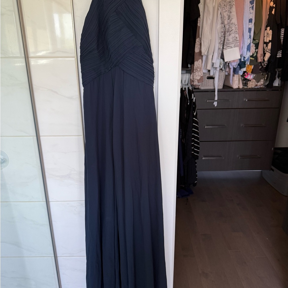 Levkoff Blue Halter Gown for Weddings